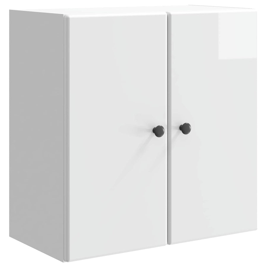 Wandkast Hoogglans Wit 59 x 31 x 60 cm Bewerkt hout
