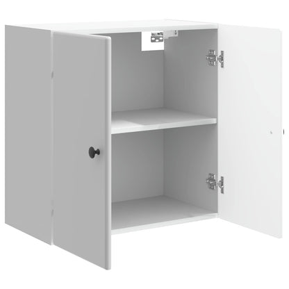 Wandkast Hoogglans Wit 59 x 31 x 60 cm Bewerkt hout