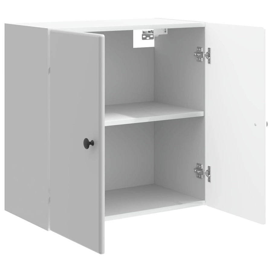 Wandkast Hoogglans Wit 59 x 31 x 60 cm Bewerkt hout