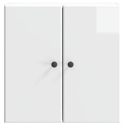 Wandkast Hoogglans Wit 59 x 31 x 60 cm Bewerkt hout