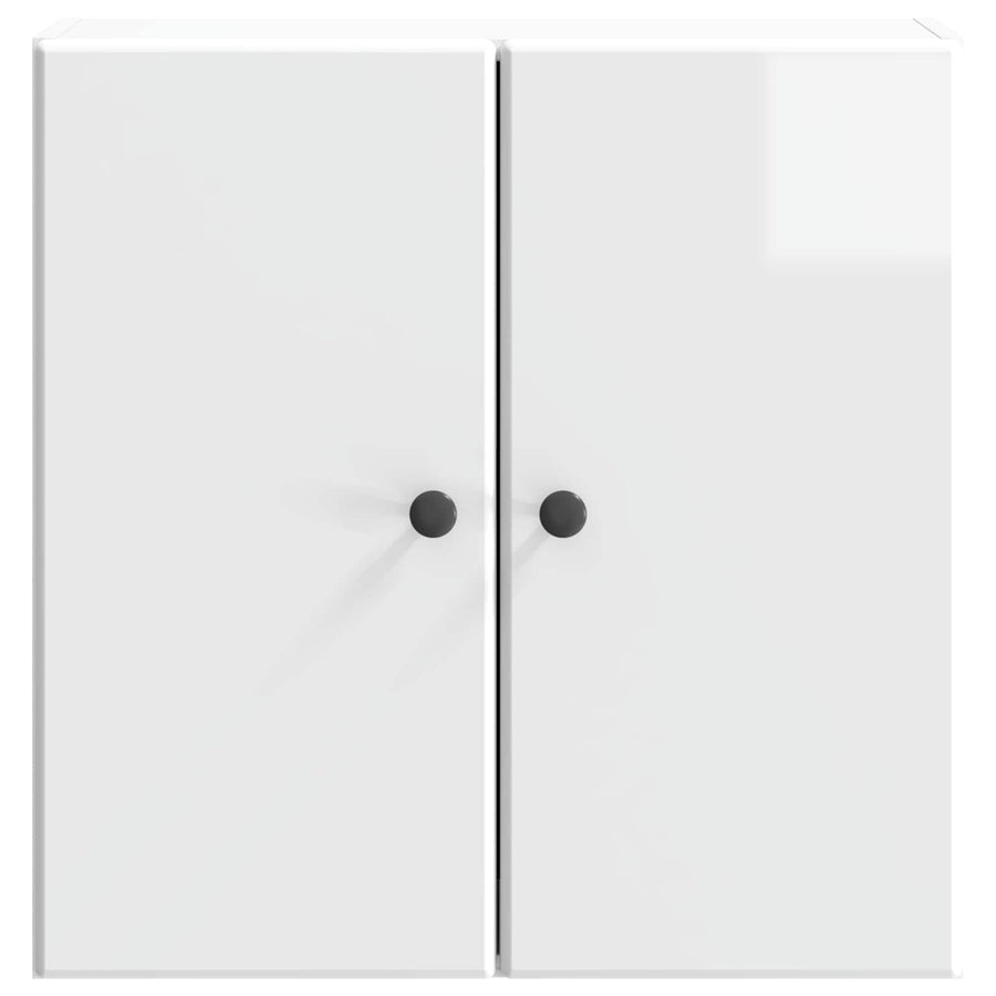 Wandkast Hoogglans Wit 59 x 31 x 60 cm Bewerkt hout