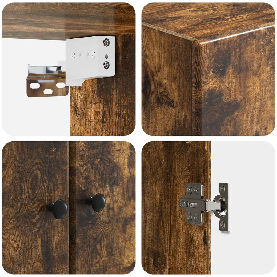 Wandkast Gerookt eiken 59 x 31 x 60 cm Bewerkt hout