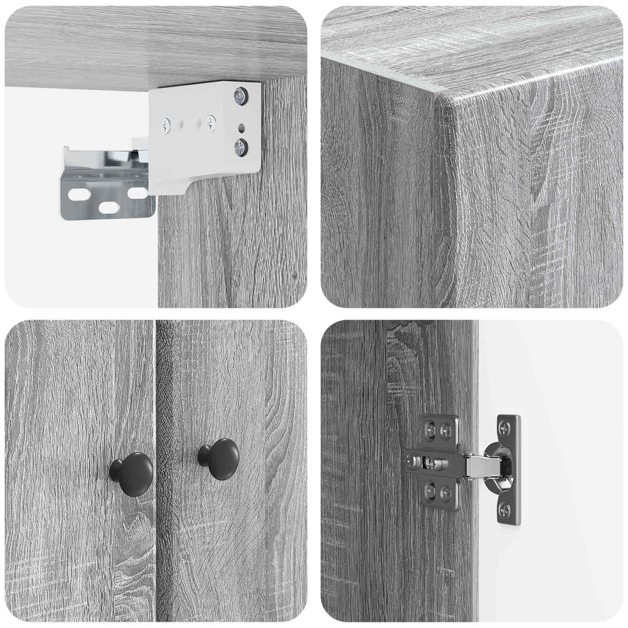 Wandkast Grijs Sonoma 59 x 31 x 60 cm Bewerkt hout