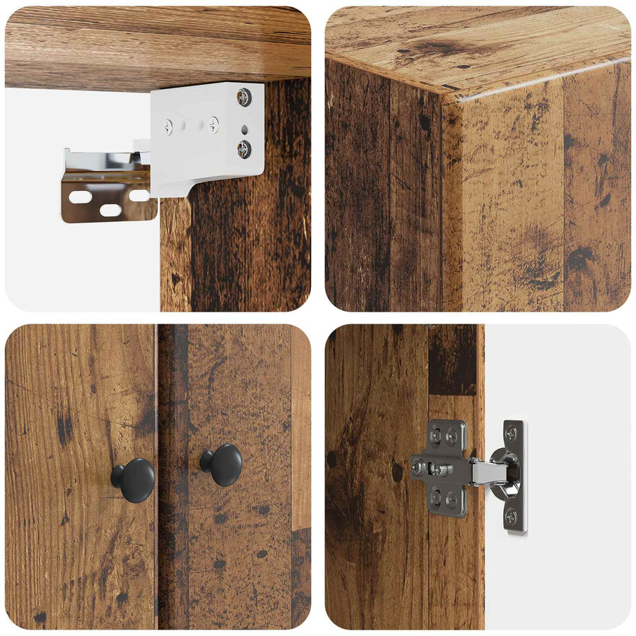 Wandkast Oud hout 59 x 31 x 60 cm Bewerkt hout