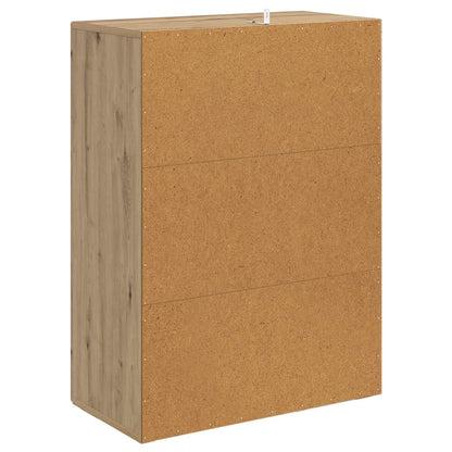 Wandkast Artisanaal eiken 59 x 31 x 60 cm Bewerkt hout