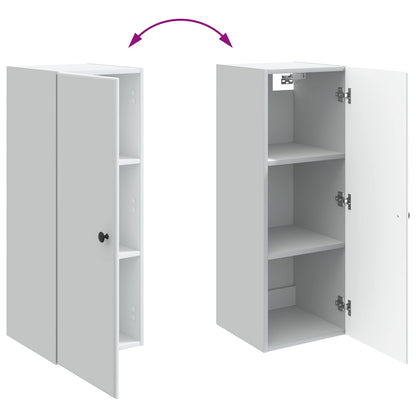 Wandkast Wit 33 x 34,5 x 90 cm Bewerkt hout