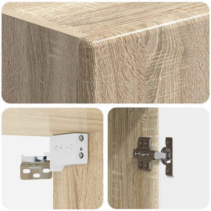 Wandkast Sonoma Eiken 33 x 34,5 x 90 cm Bewerkt hout