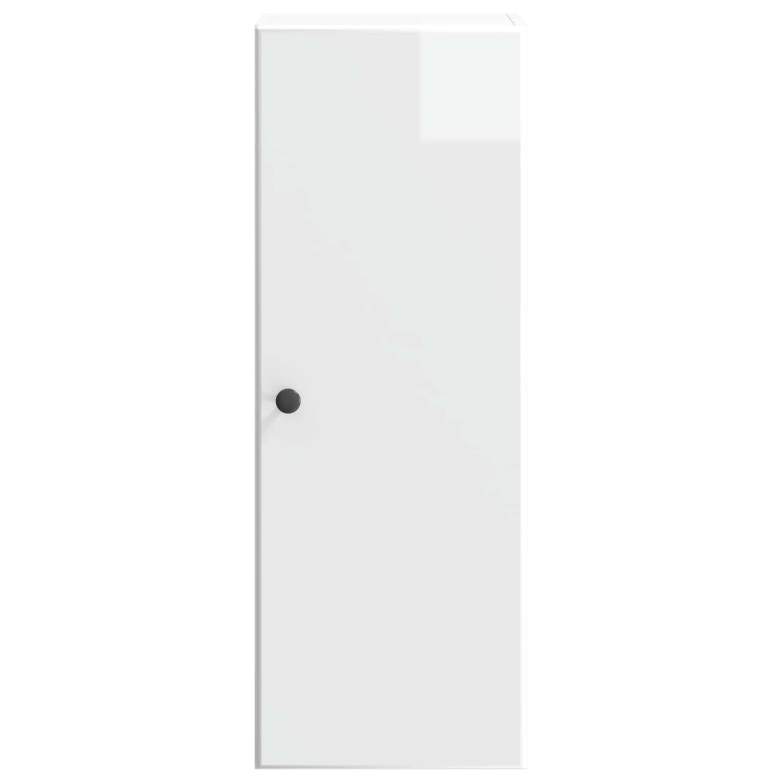 Wandkast Hoogglans Wit 33 x 34,5 x 90 cm Bewerkt hout