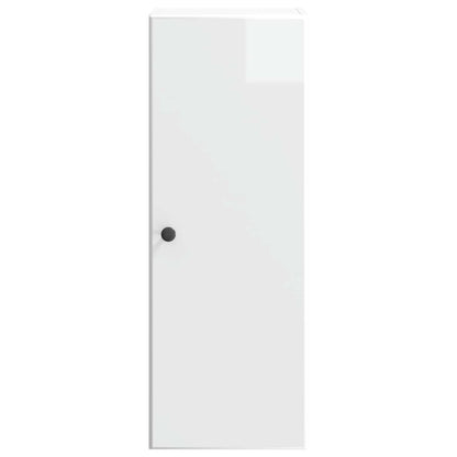 Wandkast Hoogglans Wit 33 x 34,5 x 90 cm Bewerkt hout