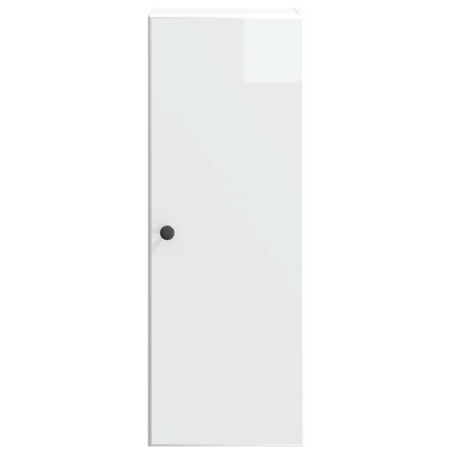 Wandkast Hoogglans Wit 33 x 34,5 x 90 cm Bewerkt hout