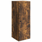 Wandkast 33x34,5x90 cm gerookt eiken bewerkt hout