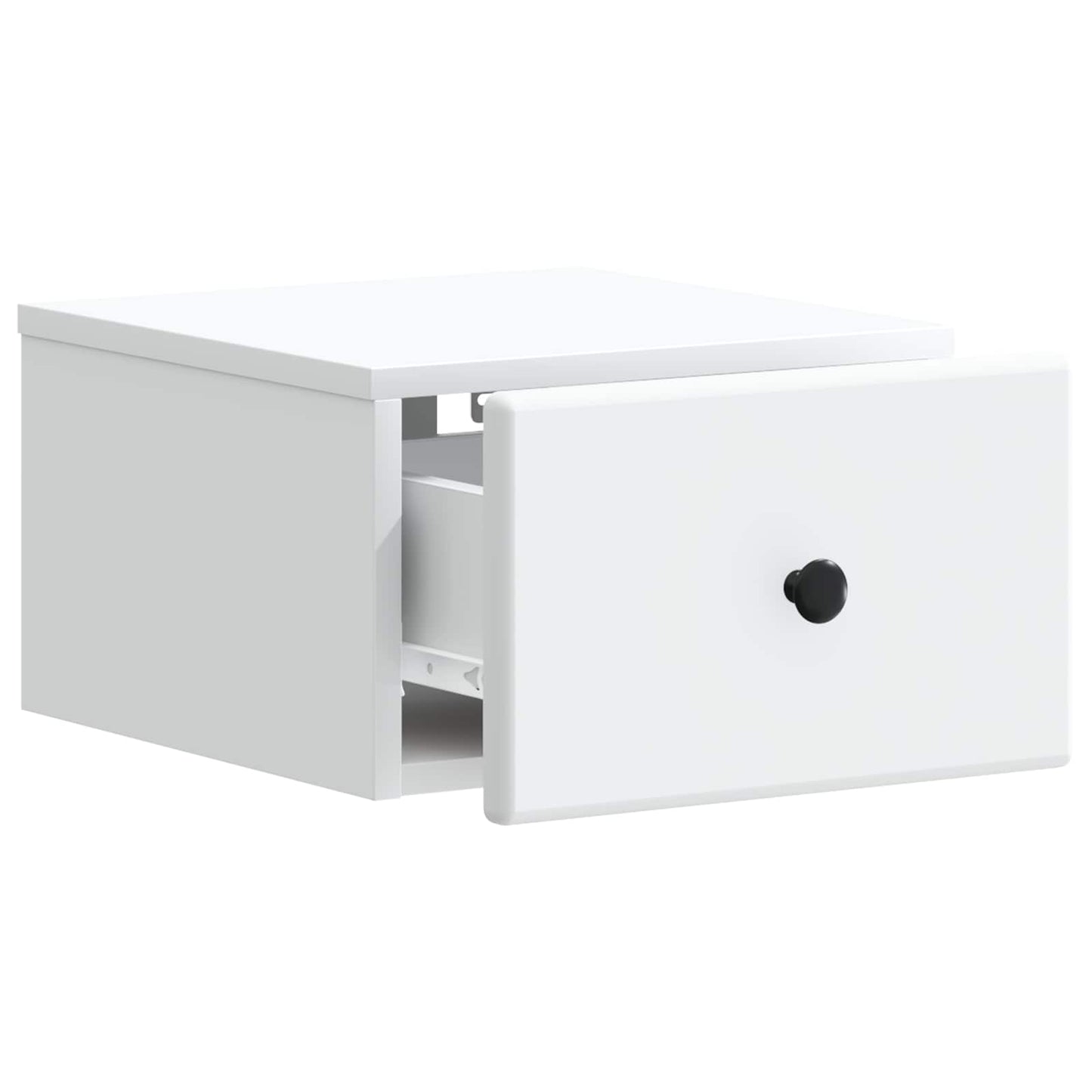 Wandbeugel Bedkast met lade Wit 34,5 x 33 x 20 cm Bewerkt hout