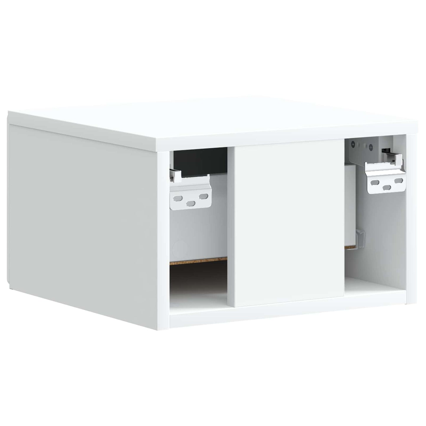Wandbeugel Bedkast met lade Wit 34,5 x 33 x 20 cm Bewerkt hout