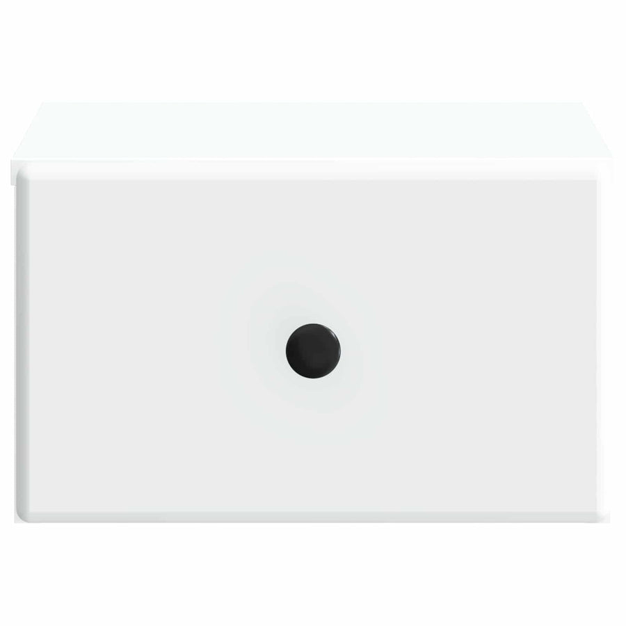 Wandbeugel Bedkast met lade Wit 34,5 x 33 x 20 cm Bewerkt hout