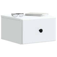 Wandbeugel Bedkast met lade Wit 34,5 x 33 x 20 cm Bewerkt hout