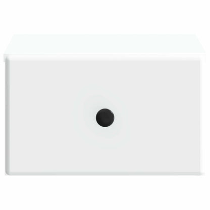 Wandbeugel Bedkast 2 pcs Wit 34,5 x 33 x 20 cm Bewerkt hout
