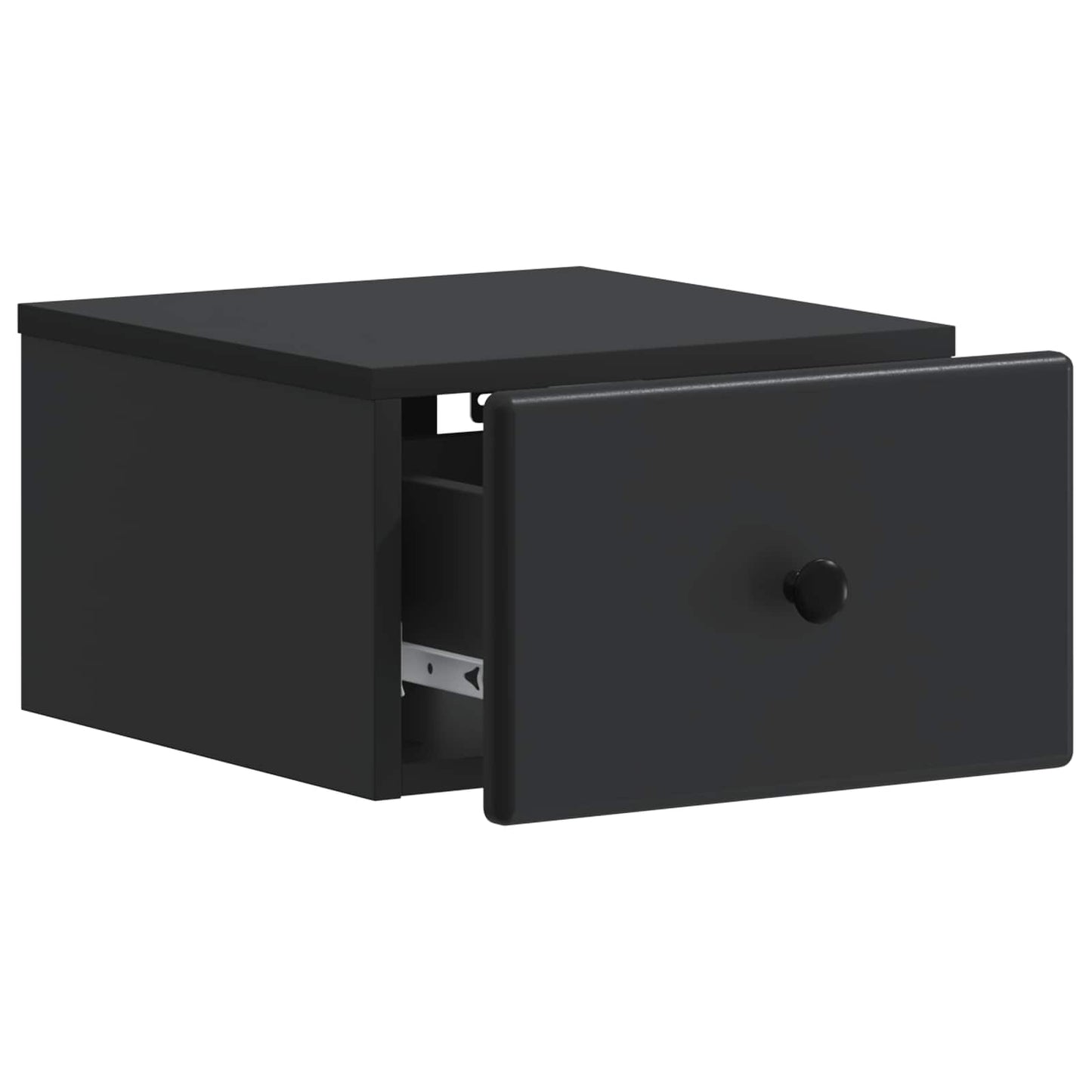 Wandbeugel Bedkast Zwart 34,5 x 33 x 20 cm Bewerkt hout