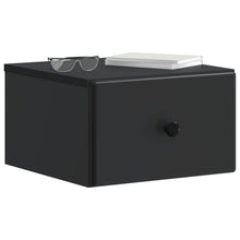 Wandbeugel Bedkast Zwart 34,5 x 33 x 20 cm Bewerkt hout