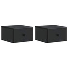 Wall Bracket Murphy Bed 2 pcs Black 34.5 x 33 x 20 cm Engineered Wood