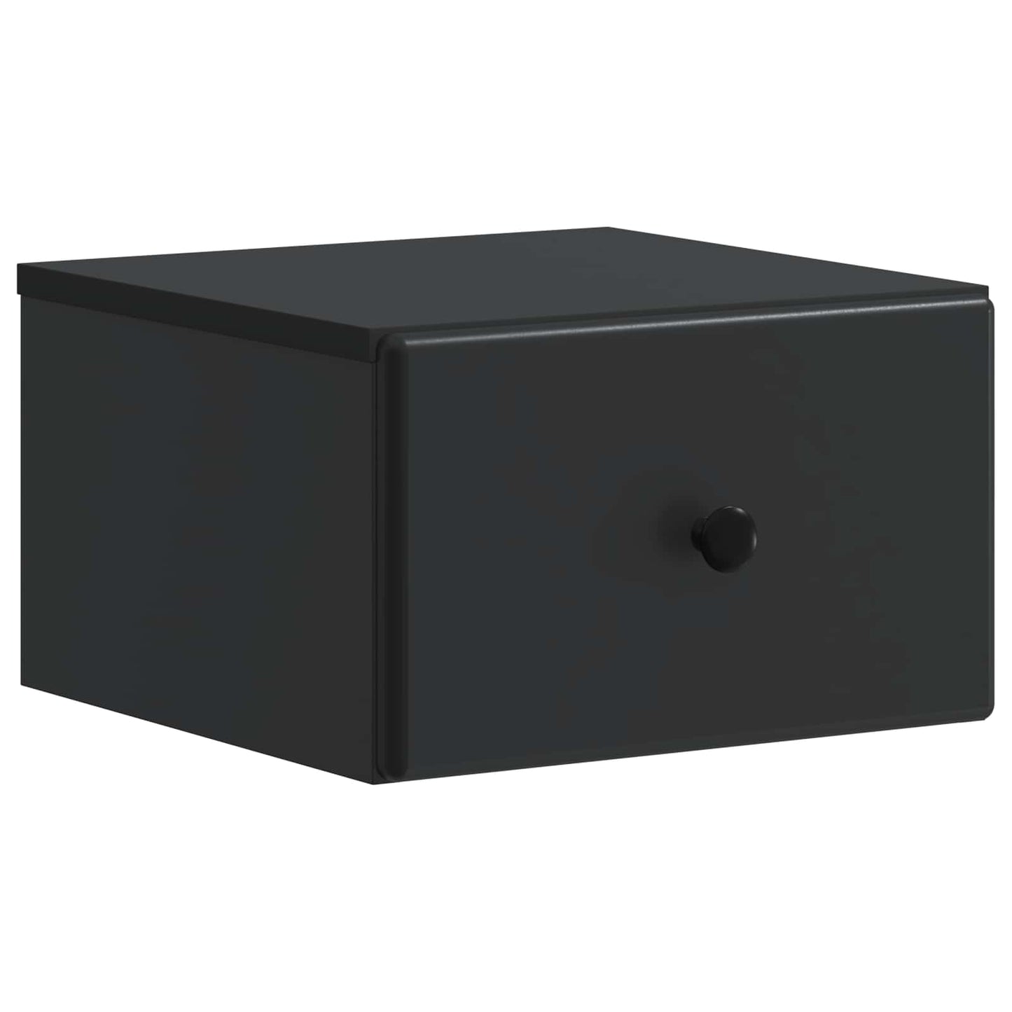 Wandbeugel Bedkast 2 pcs Zwart 34,5 x 33 x 20 cm Bewerkt hout
