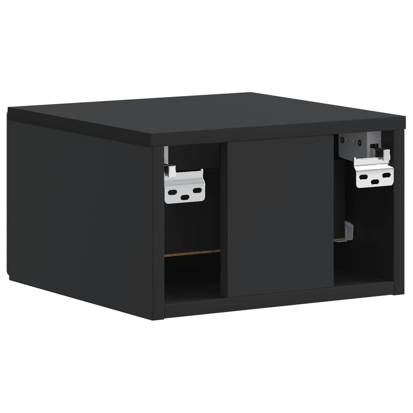 Wandbeugel Bedkast 2 pcs Zwart 34,5 x 33 x 20 cm Bewerkt hout