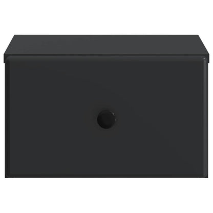 Wandbeugel Bedkast 2 pcs Zwart 34,5 x 33 x 20 cm Bewerkt hout