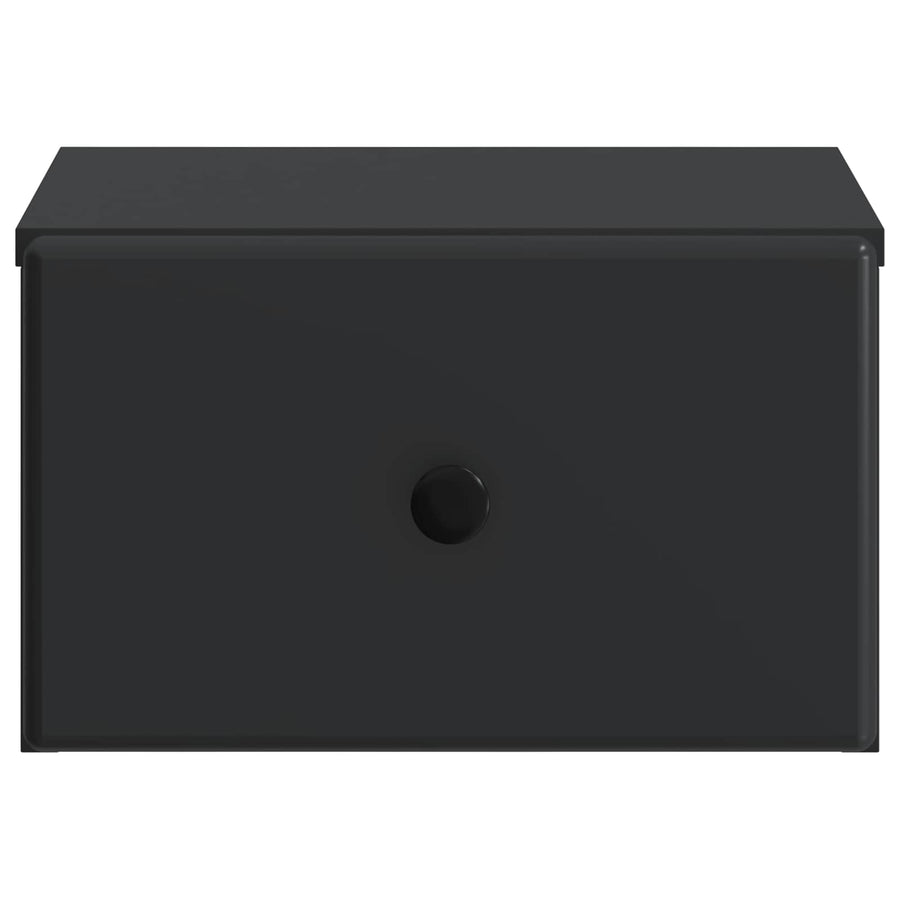 Wandbeugel Bedkast 2 pcs Zwart 34,5 x 33 x 20 cm Bewerkt hout