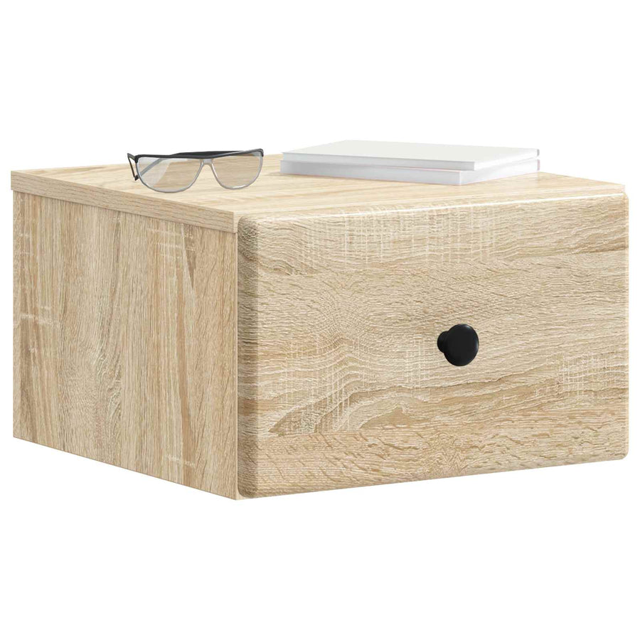 Wandbeugel Bedkast Sonoma Eiken 34,5 x 33 x 20 cm Bewerkt hout