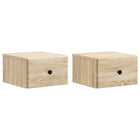 Wall Bracket Wall Bed 2 pcs Sonoma Oak 34.5 x 33 x 20 cm