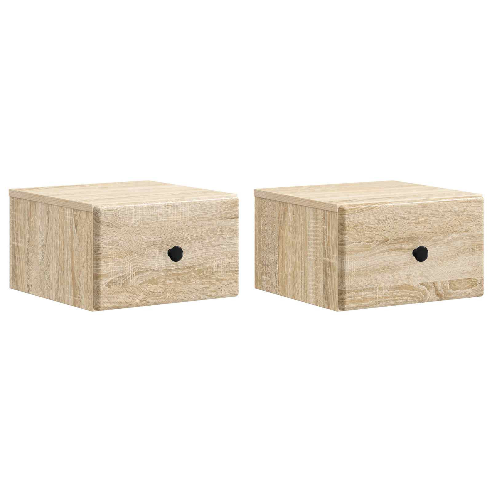 Wandbeugel Bedkast 2 pcs Sonoma Eiken 34,5 x 33 x 20 cm