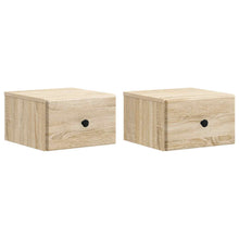 Wandbeugel Bedkast 2 pcs Sonoma Eiken 34,5 x 33 x 20 cm