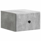 Nachtkastje muurmontage 34,5x33x20 cm bewerkt hout betongrijs