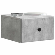 Wandbeugel Bedkast Betongrijs 34,5 x 33 x 20 cm Bewerkt hout