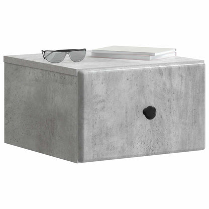 Wandbeugel Bedkast met lade 2 pcs Betongrijs 34,5 x 33 x 20 cm