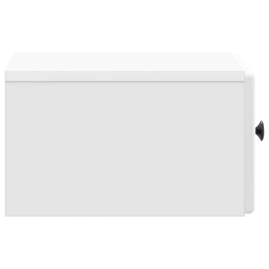 Wandbeugel Bedkast Hoogglans Wit 34,5 x 33 x 20 cm Bewerkt hout