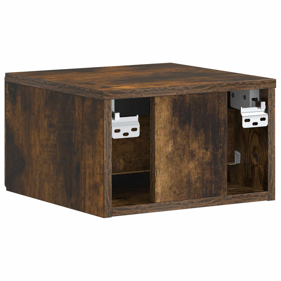 Wandbeugel Bedkast Gerookt eiken 34,5 x 33 x 20 cm Bewerkt hout