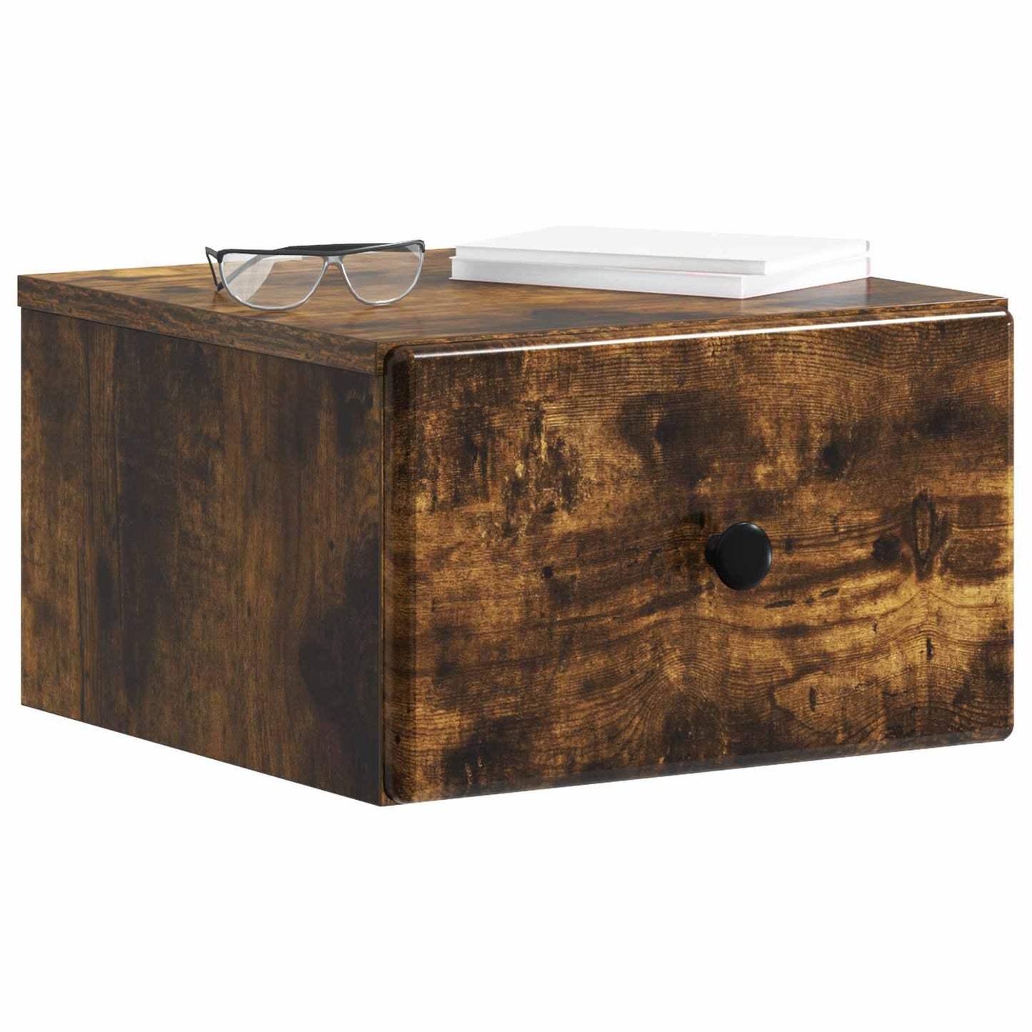 Wandbeugel Bedkast Gerookt eiken 34,5 x 33 x 20 cm Bewerkt hout