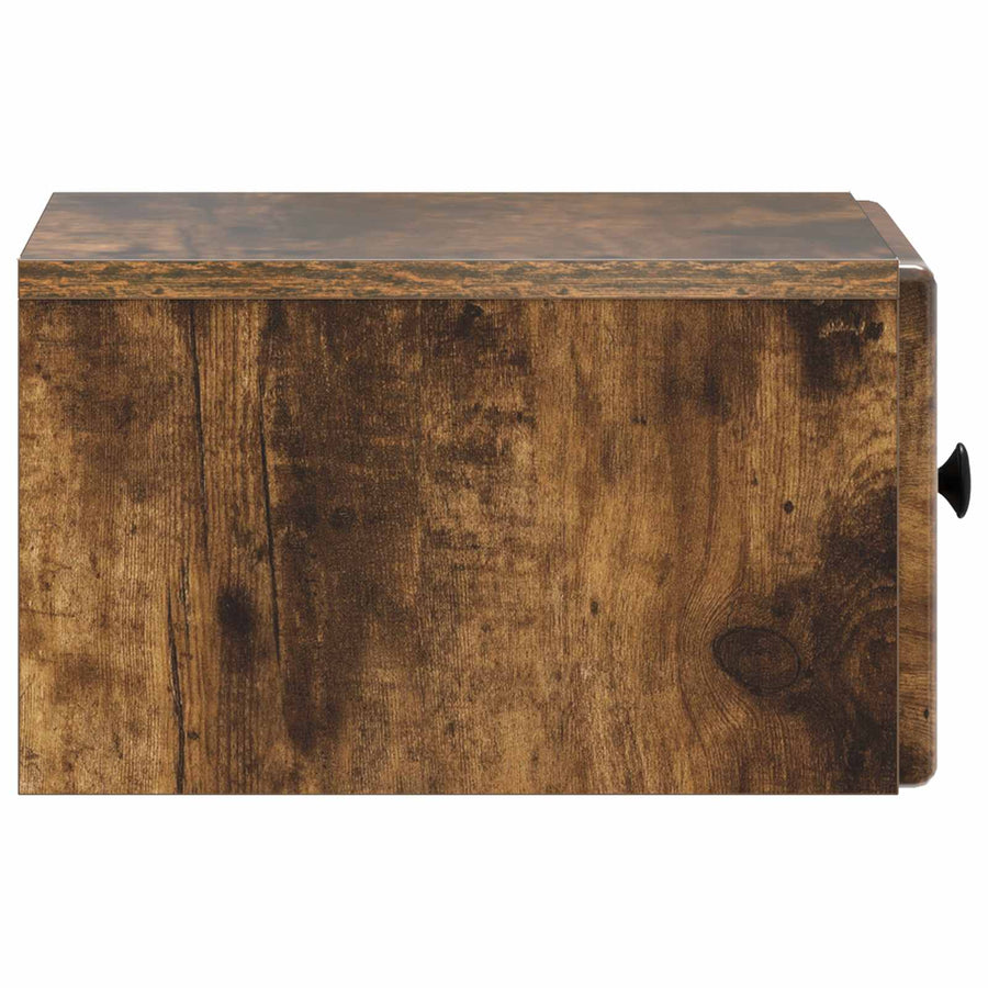 Wandbeugel Bedkast Gerookt eiken 34,5 x 33 x 20 cm Bewerkt hout