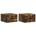Wall bracket Murphy bed 2 pcs Smoked oak 34.5 x 33 x 20 cm
