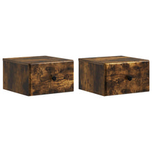 Wandbeugel Bedkast 2 pcs Gerookt eiken 34,5 x 33 x 20 cm