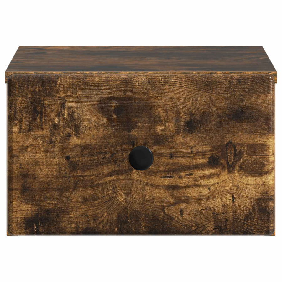 Wandbeugel Bedkast 2 pcs Gerookt eiken 34,5 x 33 x 20 cm