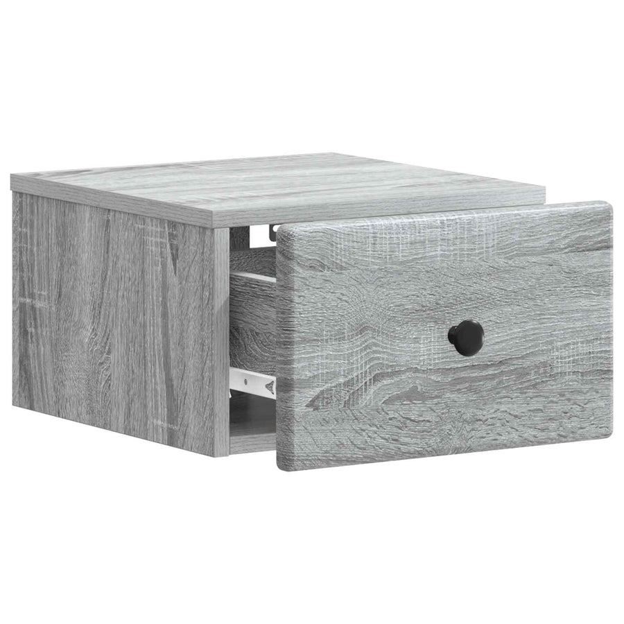 Wandbeugel Bedkast Grijs sonoma 34,5 x 33 x 20 cm Bewerkt hout