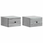 Wall bracket for bed cabinet 2 pcs Gray sonoma 34.5 x 33 x 20 cm