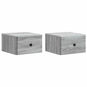 Nachtkastjes 2 stuks grijs sonoma 34,5x33x20 cm muurmontage