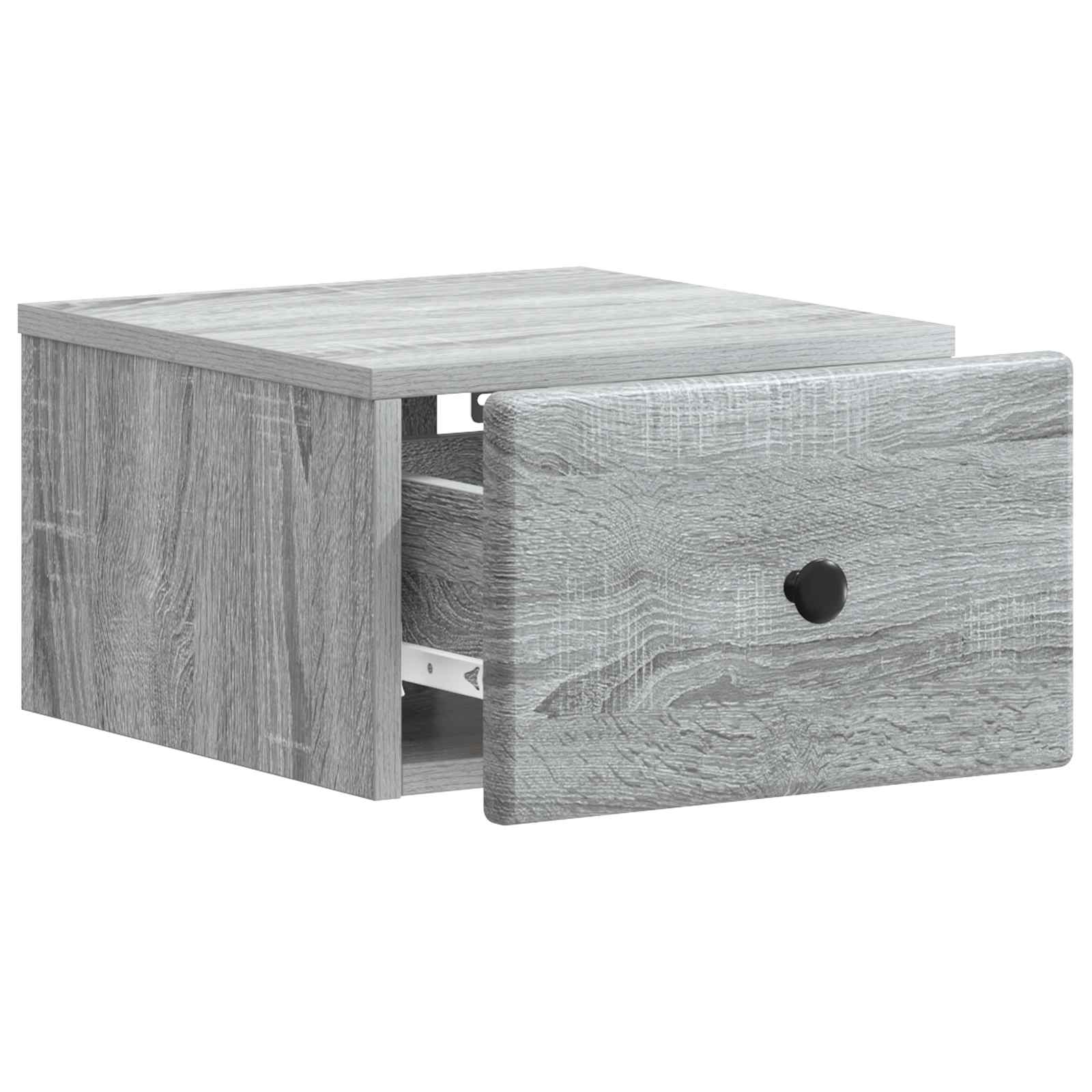 Wandbeugel Bedkast 2 pcs Grijs sonoma 34,5 x 33 x 20 cm