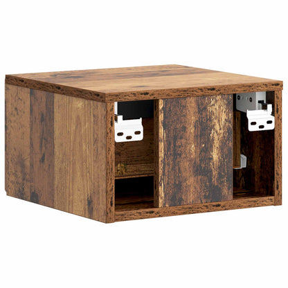 Wandbeugel Bedkast Oud hout 34,5 x 33 x 20 cm Bewerkt hout