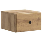 Wall bracket Bedside cabinet with drawer Artisanal oak 34.5 x 33 x 20 cm