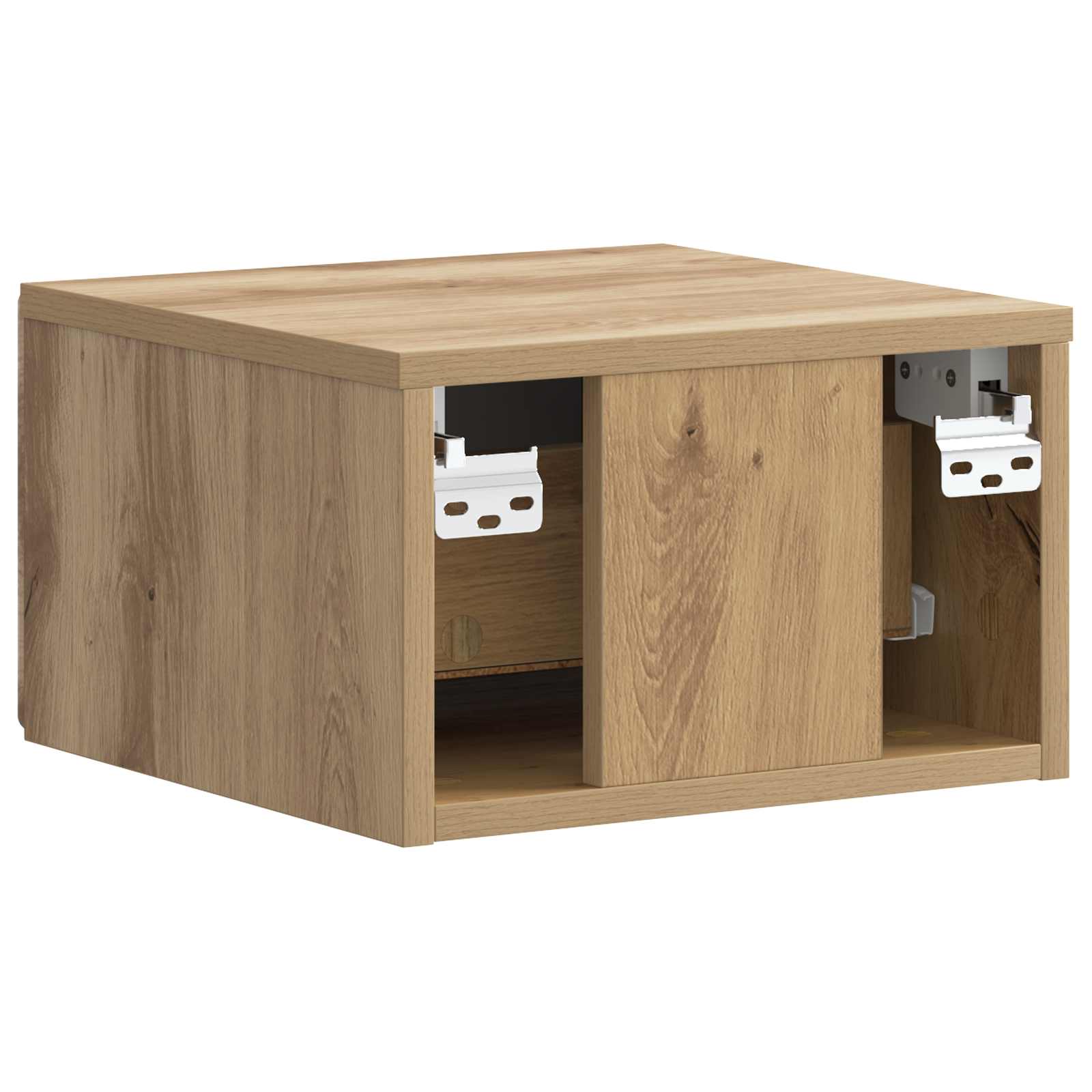 Wandbeugel Bedkast met lade Artisanaal eiken 34,5 x 33 x 20 cm