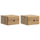 Nachtkastjes 2 stuks Artisanaal eiken 34,5x33x20 cm