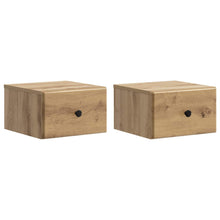 Wandbeugel Bedkast 2 pcs Artisanaal eiken 34,5 x 33 x 20 cm